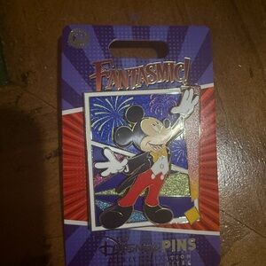 Disney park 2026 Fantasmic! Mickey Mouse Pin with Red and Blue LE NWT